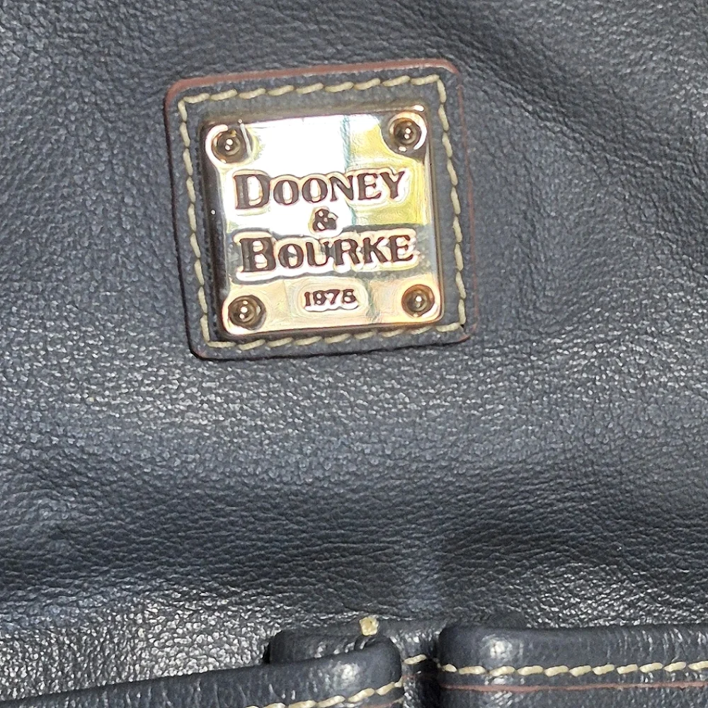 Dooney & Bourke large gray leather Crescent tote shoulder bag purse laptop bag - Picture 6 of 14